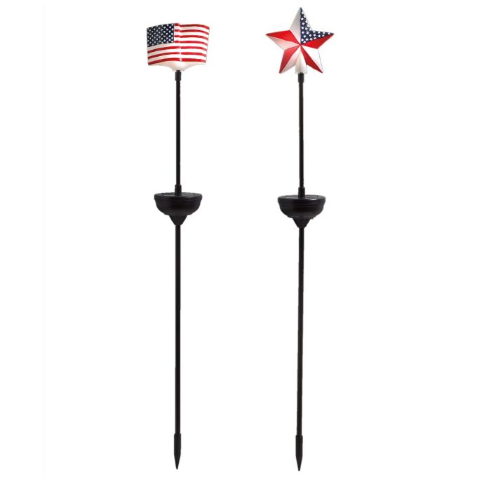 Patriotic Outdoor Solar Stake Light | Bed Bath & Beyond