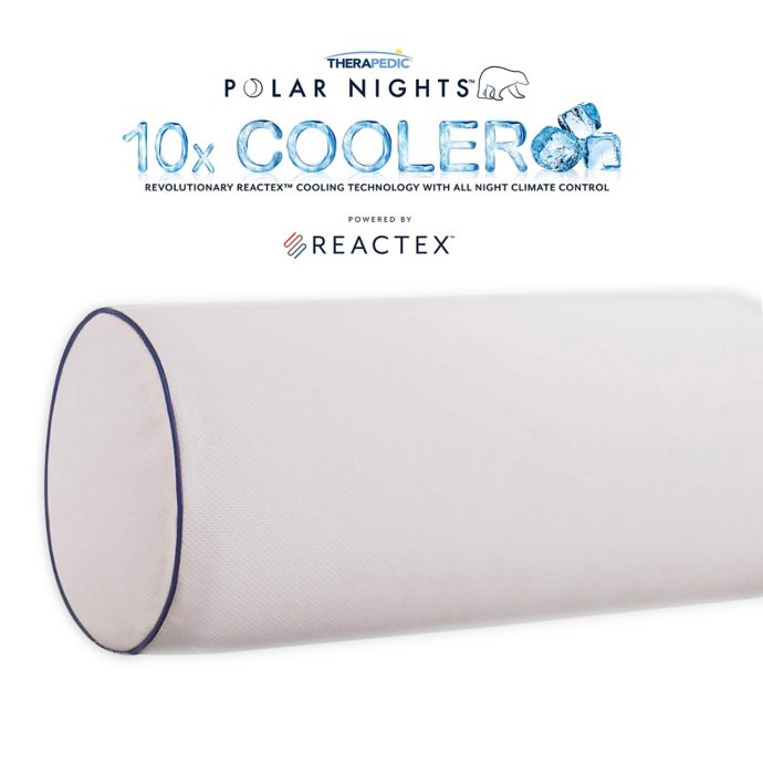 Therapedic Polar Nights 10x Cooling Memory Foam Neck Roll Support Pillow Bed Bath Beyond