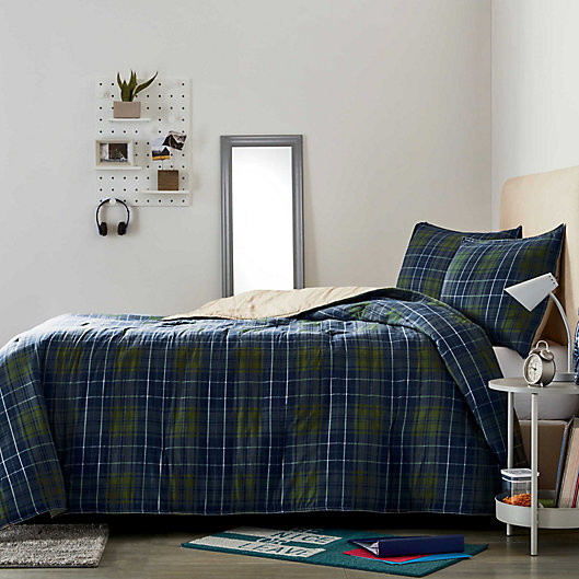 Plaid Twin Xl Comforter Set, Navy Blue Twin Bedspread
