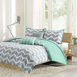 teal and gray bedding sets