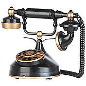 Artshai Black antique telephone model showpiece swan hans design Table Top Decor 