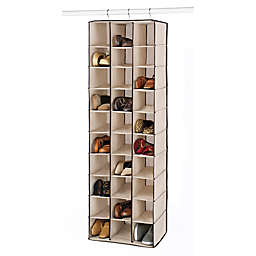 Whitmor 30 Section Hanging Shoe Shelves in Beige
