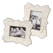 Mud Pie&reg; Scalloped Picture Frame in Distressed White