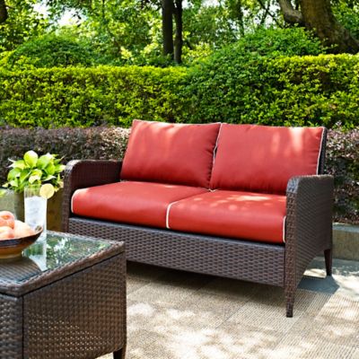crosley wicker loveseat kiawah bedbathandbeyond