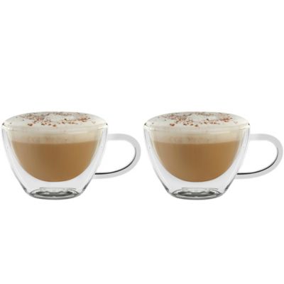 hirmit Double Walled Coffee Glasses Mugs Cappuccino Latte Macchiato Glasses Cups 350 mL 