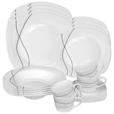 square white dinnerware sets sale