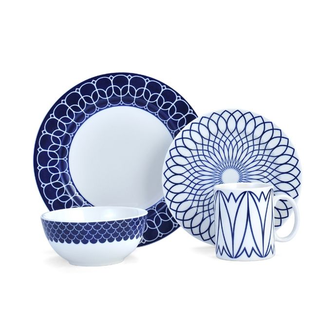 Mikasa® Lavina 4 Piece Place Setting In Cobalt Bed Bath And Beyond 