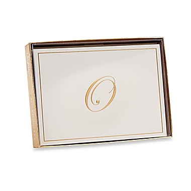 Caspari Gold-Embossed Letter "O" Note Cards (Set of 8). View a larger version of this product image.