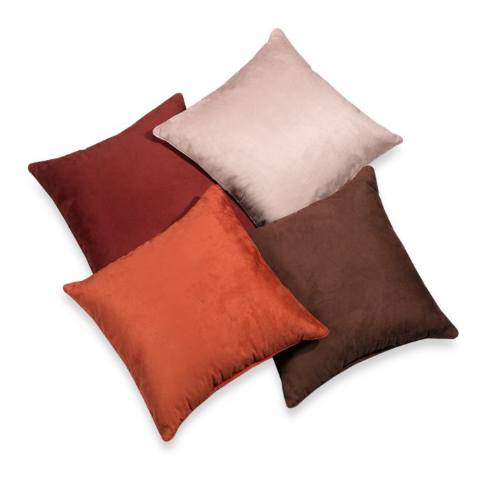 Suede 20 Inch Square Throw Pillow Bed Bath And Beyond Canada