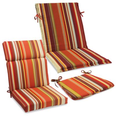 orange striped cushions