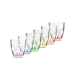 Lorren Home Trends Ninphea Double Old Fashioned Glasses (Set of 6)