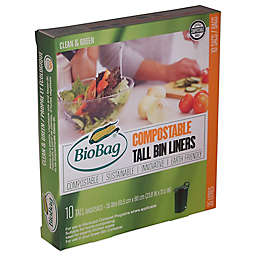 BioBag® Compostable 10-Pack 9.2-Gallon Tall Bin Liners
