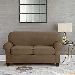 Sure Fit® Designer Suede Individual Cushion Love Seat Slipcover