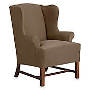 Sure Fit&reg; Designer Suede Wingback Chair Slipcover