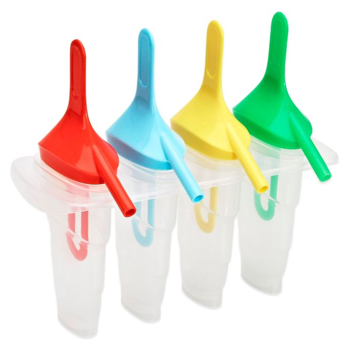Ice Pop Maker Molds with Sipper Straw Bases (Set of 4) Bed Bath and