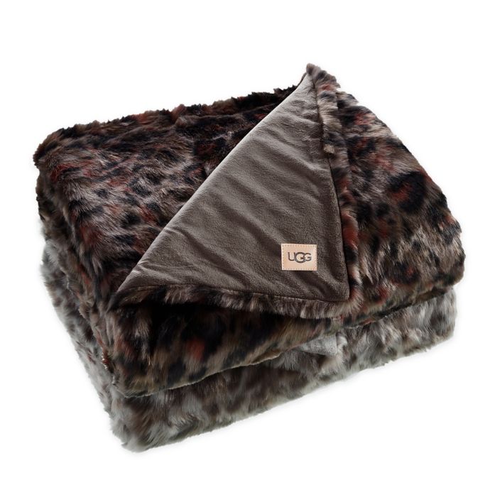 Ugg® Bobcat Printed Faux Fur Throw Blanket Bed Bath And Beyond 