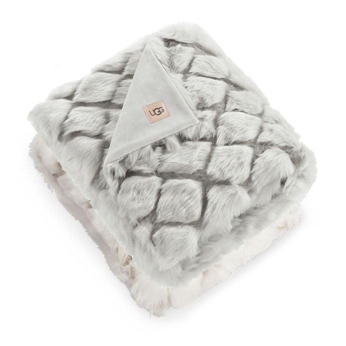 UGG® Kaley Faux Fur Throw Blanket Bed Bath and Beyond Canada