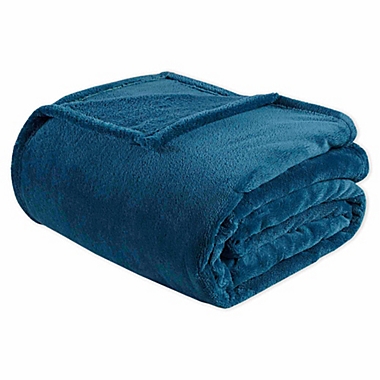 Intelligent Design Microlight Plush Full/Queen Blanket in Teal. View a larger version of this product image.
