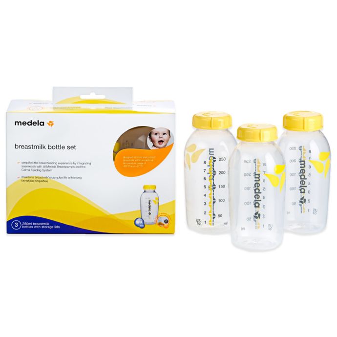 Medela® 3Count 250 ml Breastmilk Bottle Set Bed Bath and Beyond Canada