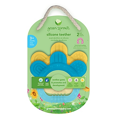 green sprouts&reg; 2-Pack Silicone Everyday Teethers - Aqua Set. View a larger version of this product image.
