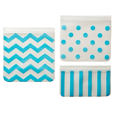 J. L. Childress 3-Piece Reusable Snack Bag Set in Teal. View a larger version of this product image.