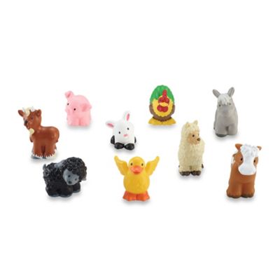 2x Fisher Price Little People toys farm barn Animal Black & White Sheep figure 