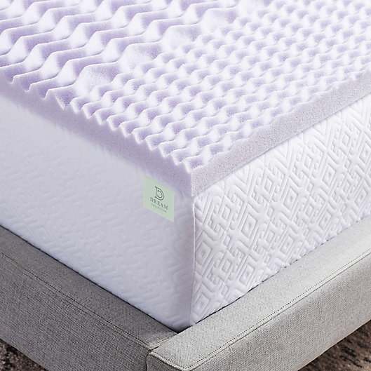 Alternate image 1 for Dream Collection™ 2-Inch 5-Zone Lavender Foam Mattress Topper in Purple