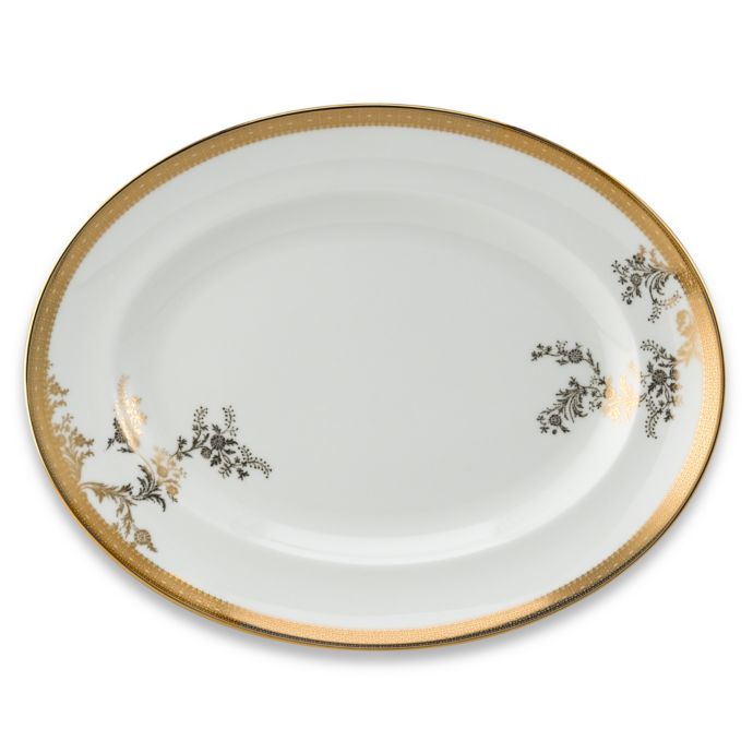 Vera Wang Wedgwood® Lace Gold 13.75Inch Oval Platter Bed Bath & Beyond