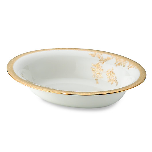 Alternate image 1 for Vera Wang Wedgwood® Lace Gold Open Vegetable Bowl