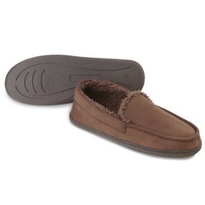 mens memory foam moccasin slippers