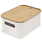Alternate image 1 for iDesign&reg; Eco Stacking Bin with Bamboo Lid