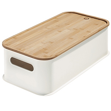 iDesign&reg; Eco Stacking Bin with Bamboo Lid. View a larger version of this product image.