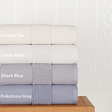 Haven&trade; Organic Cotton Waffle &amp; Terry Hand Towel in Lunar Rock. View a larger version of this product image.