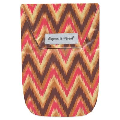 Diapees &amp; Wipees&reg; Laminated Storage Bag with Wipes Case in iKat Chevron