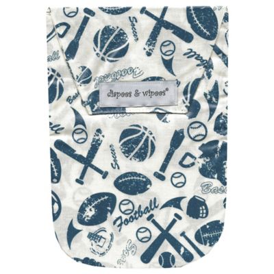 Diapees &amp; Wipees&reg; Laminated Storage Bag with Wipes Case in Vintage Sports