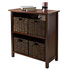Alternate image 1 for Winsome Trading Granville 2-Tier Storage Shelf with 4 Small Baskets in Walnut/Chocolate
