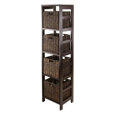 tall storage with baskets