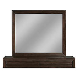 Modus Furniture Element 51-Inch x 43-Inch Rectangular Wall Mirror in Chocolate