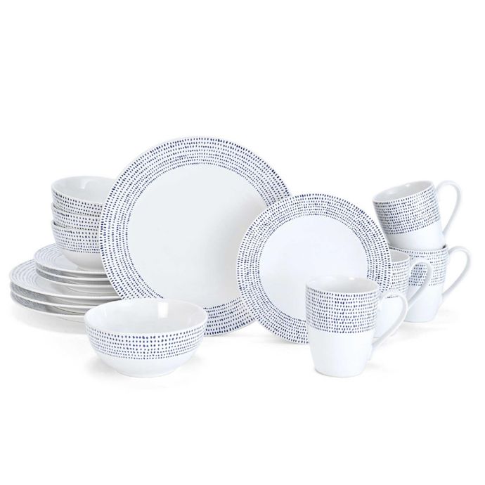 Mikasa® Daylen 16Piece Dinnerware Set in Cobalt Bed Bath and Beyond