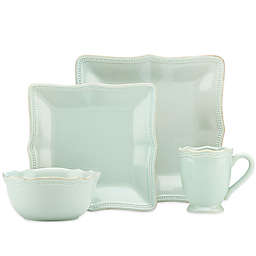 Lenox® French Perle Bead Square Dinnerware Collection in Ice Blue