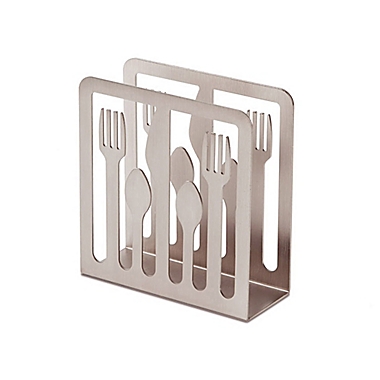 Umbra&reg; Cutlery Napkin Holder in Nickel. View a larger version of this product image.