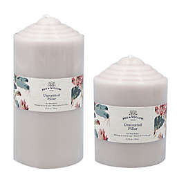 Bee & Willow™ Home Unscented Pillar Candle in Grey
