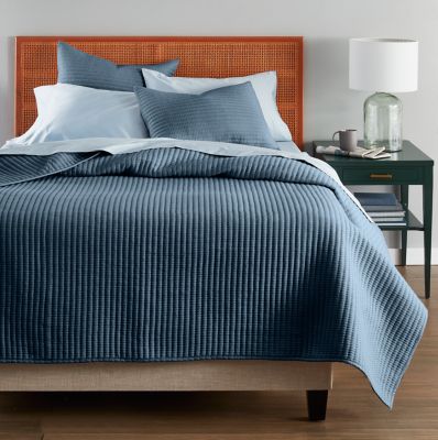 2/3PC LIGHT BLUE  NENA BEDSPREAD QUILT SET COVERLET STIPPLING STITCHE IN 4 SIZES 