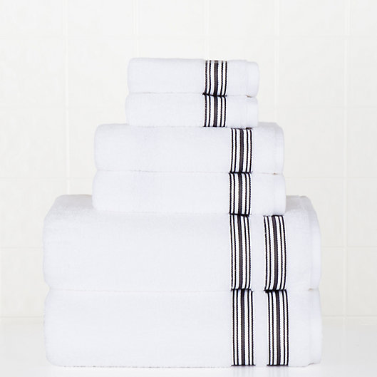 Alternate image 1 for Nestwell™ Hygro Fashion Stripe 6-Piece Towel Set