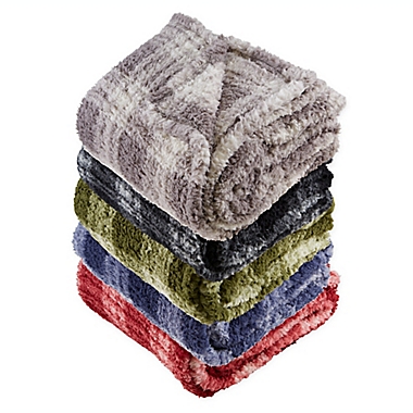 Design Imports Farmhouse Plush Plaid Throw Blanket. View a larger version of this product image.