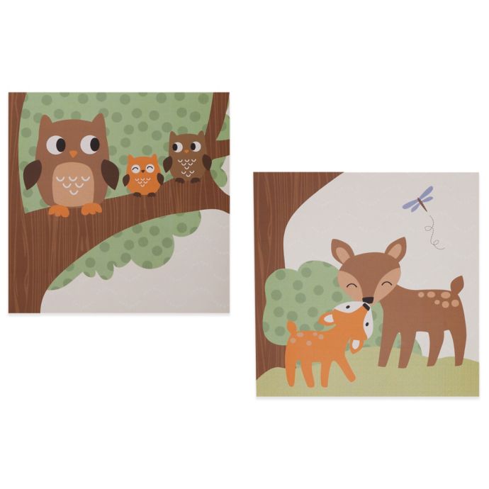 Lambs & Ivy® Woodland Tales Canvas Wall Art (Set of 2) Bed Bath & Beyond