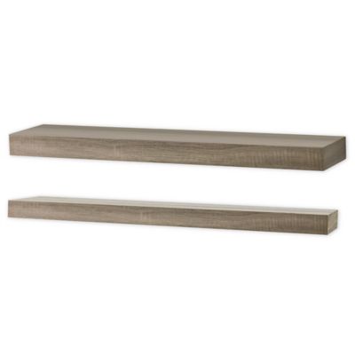 Simply Essential Wood Shelf In Rustic, Bed Bath And Beyond Wall Mounted Shelves