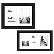 Simply Essential&trade; Gallery Matted Wood Picture Frame in Black