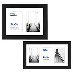 Simply Essential™ Gallery Matted Wood Picture Frame in Black