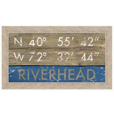 Riverhead Coordinates 16-Inch x 28-Inch Framed Wall Art